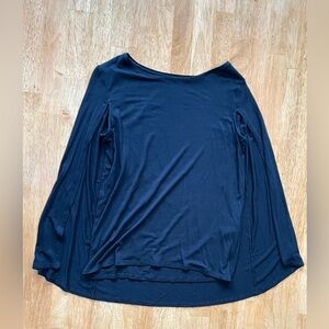 Chico’s black sleeveless top with attached cape!